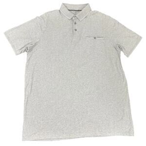 Shaquille O’Neal XLG 2XL Men’s Gray Polo Shirt with Pocket - 95% Cotton